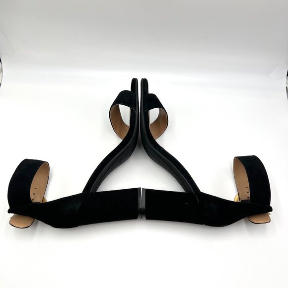 Aerosoles Womens Size 10 Landon Black Suede Leather Block Heels Sandals Shoes - Picture 8 of 13